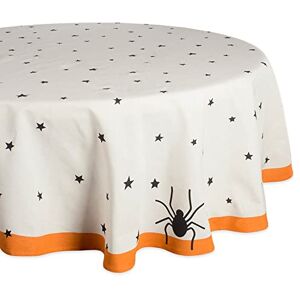 DII Black Stars Print Tablecloth - 70 Inch Round Tablecloth for Halloween DII Black Stars Print Tablecloth - 70 Inch Round Tablecloth for Halloween