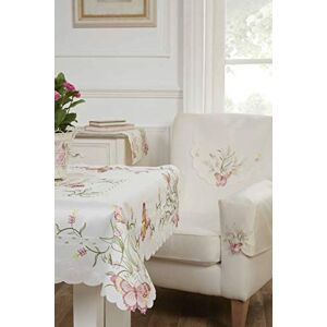 Emma Barclay Butterfly Embroidered Table Cloth in Pink 36x36 (91x91cm) Emma Barclay Butterfly Embroidered Table Cloth in Pink 36x36 (91x91cm)