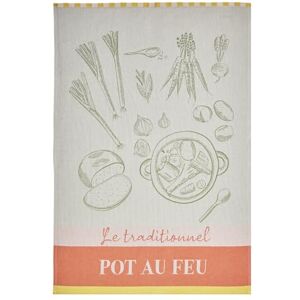Coucke Printed Cotton Tea Towel, Art du Pot AU FEU, 50 x 75 cm, Coucke Printed Cotton Tea Towel, Art du Pot AU FEU, 50 x 75 cm,