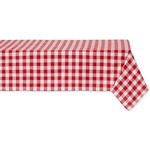 DII Checkered Tabletop Collection 100% Cotton, Machine Washable, Tablecloth, 60x84, Red DII Checkered Tabletop Collection 100% Cotton, Machine Washable, Tablecloth, 60x84, Red