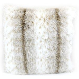 Gözze Cushion Cover, Smart Fur Look, Lynx Design, 50 x 50 cm White Gözze Cushion Cover, Smart Fur Look, Lynx Design, 50 x 50 cm White