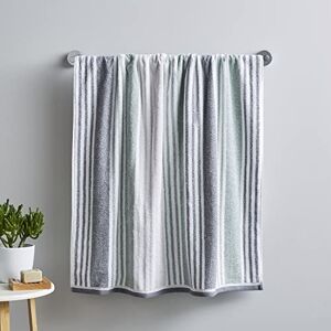 Catherine Lansfield Bathroom Kelso Stripe 450 gsm Soft & Absorbent Cotton Bath Towel Green Catherine Lansfield Bathroom Kelso Stripe 450 gsm Soft & Absorbent Cotton Bath Towel Green
