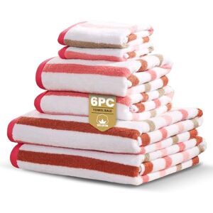 Rapport Home Amalfi 6-Piece Towel Bale Luxurious 100% Cotton 500GSM Set for Soft Absorbent Comfort, Quick-Dry Use and Elegant Bathroom Style Bale Pink Rapport Home Amalfi 6-Piece Towel Bale Luxurious 100% Cotton 500GSM Set for Soft Absorbent Comfort, Quick-Dry Use and Elegant Bathroom Style Bale Pink