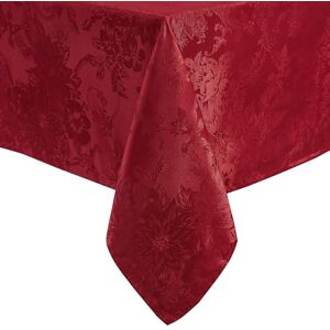 Elrene Home Fashions Poinsettia Elegance Jacquard Christmas/Holiday Waterproof Stain Resistant Dining Tablecloth, 52"X52" Square, Red Elrene Home Fashions Poinsettia Elegance Jacquard Christmas/Holiday Waterproof Stain Resistant Dining Tablecloth, 52"X52" Square, Red