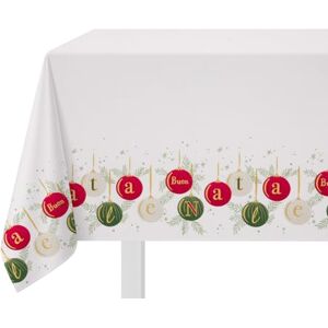 KASANOVA 1 Tablecloth CM140X320 Christmas Ball Red, Cotton Polyester KASANOVA 1 Tablecloth CM140X320 Christmas Ball Red, Cotton Polyester