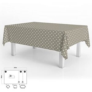 ORYX 5544012 Rectangular Tablecloth Oilcloth Polka Dots Beige Waterproof Stain-Resistant PVC 140 x 250 cm Cut to Size Indoor and Outdoor Use, Plastic, Multi-Coloured ORYX 5544012 Rectangular Tablecloth Oilcloth Polka Dots Beige Waterproof Stain-Resistant PVC 140 x 250 cm Cut to Size Indoor and Outdoor Use, Plastic, Multi-Coloured