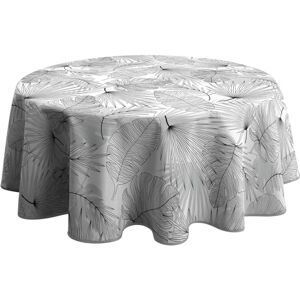 Le linge de Jules Stain-Resistant Tablecloth Olinda Grey Round 160 cm Le linge de Jules Stain-Resistant Tablecloth Olinda Grey Round 160 cm