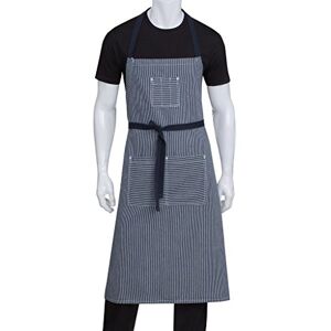 Chef Works AB038-IBL-0 Portland Fine Stripe Bistro Apron, Blue Chef Works AB038-IBL-0 Portland Fine Stripe Bistro Apron, Blue