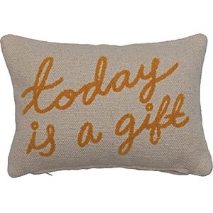 Creative Co-op Cotton Embroidered Lumbar Pillow - Cushion Creative Co-op Cotton Embroidered Lumbar Pillow - Cushion