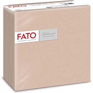 FATO Dry Paper Napkins, Airlaid, Fabric Effect, Pack of 50 Napkins, Size 40x40 Folded in 4, Shade Cappuccino Decoration FATO Dry Paper Napkins, Airlaid, Fabric Effect, Pack of 50 Napkins, Size 40x40 Folded in 4, Shade Cappuccino Decoration