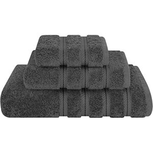 American Soft Linen Luxury 3 Piece Towel Sets, 1 Bath Towel 1 Hand Towel 1 Washcloth, 100% Turkish Cotton Towels for Bathroom, Gray Towel Set American Soft Linen Luxury 3 Piece Towel Sets, 1 Bath Towel 1 Hand Towel 1 Washcloth, 100% Turkish Cotton Towels for Bathroom, Gray Towel Set