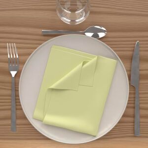 Soleil d'ocre , Alix Set of 3 Table Napkins, Polyester, Lime Green, 40 x 40 cm Soleil d'ocre , Alix Set of 3 Table Napkins, Polyester, Lime Green, 40 x 40 cm