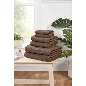 Rapport Home Versailles Jacquard 6-Piece Towel Bale Luxurious 100% Cotton 500GSM Bathroom Set for Soft Absorbent Comfort and Elegant Style Bale Mushroom Latte Rapport Home Versailles Jacquard 6-Piece Towel Bale Luxurious 100% Cotton 500GSM Bathroom Set for Soft Absorbent Comfort and Elegant Style Bale Mushroom Latte