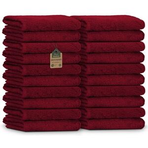 NatureMark Guest Towels Pack of 20 (30 x 50 cm), 100% Cotton, Oeko-Tex Certified, Soft, Absorbent and Easy to Clean For Bathroom, Guests & Spa Bordeaux Red NatureMark Guest Towels Pack of 20 (30 x 50 cm), 100% Cotton, Oeko-Tex Certified, Soft, Absorbent and Easy to Clean For Bathroom, Guests & Spa Bordeaux Red