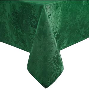 Elrene Home Fashions Poinsettia Elegance Jacquard Holiday Fabric Tablecloth, 52" x 70" Oblong/Rectangle, Green Elrene Home Fashions Poinsettia Elegance Jacquard Holiday Fabric Tablecloth, 52" x 70" Oblong/Rectangle, Green