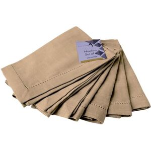 Penguin Home Hemstitched Pure Cotton Washable and Reusable Oversized Kitchen Cloth Napkins 6 Pack, Cloth Napkins for Table Dining, Events, Parties, Hotel, Lunch 50x50 cm, Beige, Set of 6 (GSM 190) Penguin Home Hemstitched Pure Cotton Washable and Reusable Oversized Kitchen Cloth Napkins 6 Pack, Cloth Napkins for Table Dining, Events, Parties, Hotel, Lunch 50x50 cm, Beige, Set of 6 (GSM 190)