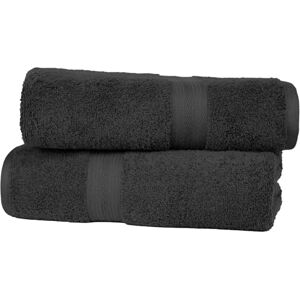 Amazon Basics Towel Set, Fade Resistant 100% Cotton Bath Towels, soft and absorbent, 70x140 cm, Black, 2-Pack Amazon Basics Towel Set, Fade Resistant 100% Cotton Bath Towels, soft and absorbent, 70x140 cm, Black, 2-Pack