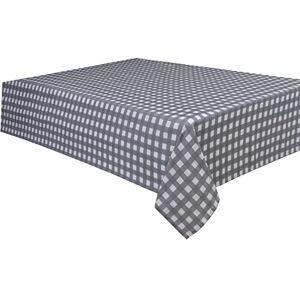 Sleepdown Grey Gingham Cotton Half Panama Table Cloth - Dining Table Cover Sleepdown Grey Gingham Cotton Half Panama Table Cloth - Dining Table Cover
