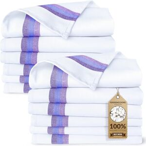 Harringdons Kitchen Tea Towels 100% Cotton Dish Cloths, Quick Drying Ultra Soft Absorbent, Home Essentials, 50 x 70 cm, 12-Pack (Blue) Harringdons Kitchen Tea Towels 100% Cotton Dish Cloths, Quick Drying Ultra Soft Absorbent, Home Essentials, 50 x 70 cm, 12-Pack (Blue)