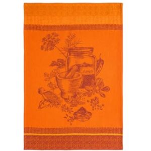 Coucke Colombo Cotton Jacquard Tea Towel - Orange - Multi-Purpose Coucke Colombo Cotton Jacquard Tea Towel - Orange - Multi-Purpose