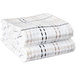 Ritz Kitchen Towels, Cotton, Latte, Checked, 2-Pack Ritz Kitchen Towels, Cotton, Latte, Checked, 2-Pack