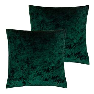 Paoletti Verona Feather Filled Cushions Twin Pack, Emerald, 55 x 55cm Paoletti Verona Feather Filled Cushions Twin Pack, Emerald, 55 x 55cm