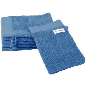 TOM TAILOR Wash Mitts Set of 6 16 x 21 cm 100% Cotton Terry Cloth with Hanger and Label with Logo Colour Bath Towel Cool Blue TOM TAILOR Wash Mitts Set of 6 16 x 21 cm 100% Cotton Terry Cloth with Hanger and Label with Logo Colour Bath Towel Cool Blue