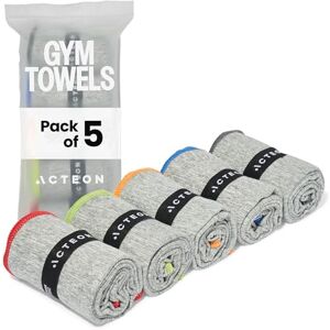 Acteon Microfiber Quick Dry Gym Towel, Silver ION Odor-Free Mega Absorbent Fiber (5-Pack), Fast Drying, Men & Women Small Workout Gear for Body Sweat, Beach, Working Out, Camping, Travel Towels Acteon Microfiber Quick Dry Gym Towel, Silver ION Odor-Free Mega Absorbent Fiber (5-Pack), Fast Drying, Men & Women Small Workout Gear for Body Sweat, Beach, Working Out, Camping, Travel Towels