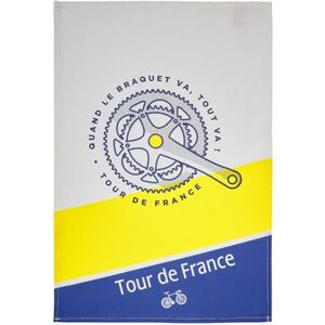 Coucke Printed Cotton Tea Towel, Tour de France, Pedalier, 50 x 75 cm Coucke Printed Cotton Tea Towel, Tour de France, Pedalier, 50 x 75 cm