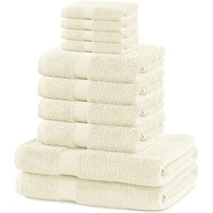 DecoKing Set of 10 Cotton Quality 525 g/m² 4 Guest Towels 30 x 50 cm 4 Hand Towels 50 x 100 cm and 2 Bath Towels 70 x 140 cm Ecru Ivory Absorbent Marina DecoKing Set of 10 Cotton Quality 525 g/m² 4 Guest Towels 30 x 50 cm 4 Hand Towels 50 x 100 cm and 2 Bath Towels 70 x 140 cm Ecru Ivory Absorbent Marina