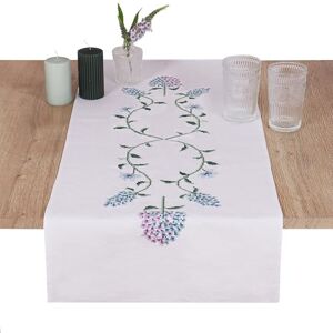 Trimits Cross Stitch Kit Table Runner Includes Printed Fabric, Threads, Needle & Instructions, 40 x 100cm, Floral Hydrangea Trimits Cross Stitch Kit Table Runner Includes Printed Fabric, Threads, Needle & Instructions, 40 x 100cm, Floral Hydrangea
