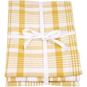 Dexam Love Colour Set Of 3 Extra Large Tea Towels, 90cm x 60cm, Ochre Yellow Dexam Love Colour Set Of 3 Extra Large Tea Towels, 90cm x 60cm, Ochre Yellow