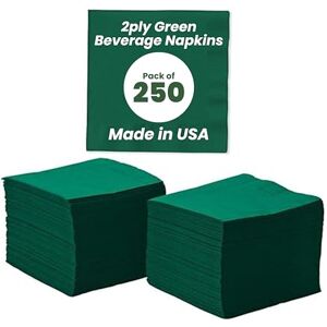 Perfectware Hunter Green Beverage Napkins - 250ct Perfectware Hunter Green Beverage Napkins - 250ct