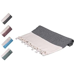 Komfortec XXL Beach Towel, 100 x 180 cm, Made of 100% Cotton, Hammam Towel and Sauna Towel, Classic Peshtemal, Absorbent and Quick Drying, Black Komfortec XXL Beach Towel, 100 x 180 cm, Made of 100% Cotton, Hammam Towel and Sauna Towel, Classic Peshtemal, Absorbent and Quick Drying, Black