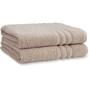Catherine Lansfield Zero Twist Bath Sheet Pair Natural, 90x140cm x2 Catherine Lansfield Zero Twist Bath Sheet Pair Natural, 90x140cm x2