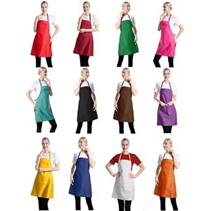 TSD STORY BODDAY Total 11 PCS Plain Color Bib Apron Adult with 2 Front Pocket (11) TSD STORY BODDAY Total 11 PCS Plain Color Bib Apron Adult with 2 Front Pocket (11)