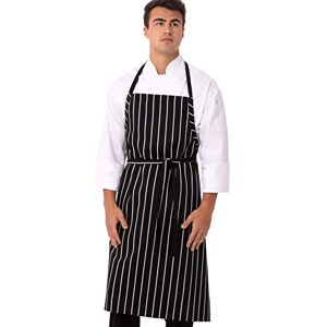 Chef Works A100-BCS English Chef Apron, Black Chalk Stripe Chef Works A100-BCS English Chef Apron, Black Chalk Stripe
