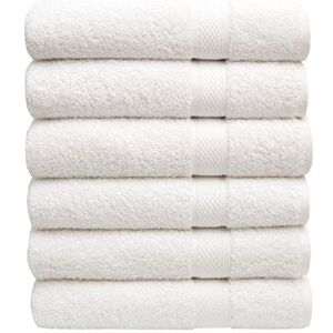 PH Pleasant Home Pleasant Home Bath Towels Set of 6 (24” x 50”) 100% Cotton, 515 GSM Lightweight, Soft & Absorbent Luxury Towels for Bathroom for Gym, Pool & Spa 6 Pack, White PH Pleasant Home Pleasant Home Bath Towels Set of 6 (24” x 50”) 100% Cotton, 515 GSM Lightweight, Soft & Absorbent Luxury Towels for Bathroom for Gym, Pool & Spa 6 Pack, White