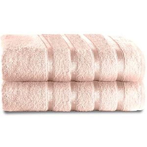 GC GAVENO CAVAILIA Fade Resistant Luxury Towels, Extra Absorbent 100% Ringspun Egyptian Cotton 500 GSM Bathroom Set, Blush Pink, 2PK GC GAVENO CAVAILIA Fade Resistant Luxury Towels, Extra Absorbent 100% Ringspun Egyptian Cotton 500 GSM Bathroom Set, Blush Pink, 2PK