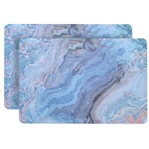 Dainty Home Marble Cork Place Mats Rectangle Navy 12"x18" Set of 2 Washable Placemats Heat Resistant Placemats Non Slip Table Placemats Dainty Home Marble Cork Place Mats Rectangle Navy 12"x18" Set of 2 Washable Placemats Heat Resistant Placemats Non Slip Table Placemats
