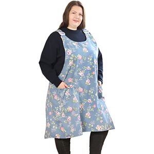 APRONNER Big Plus Size Aprons for Women with Pockets Cotton Linen Baking Kitchen Cooking, Rose Flower, XXL APRONNER Big Plus Size Aprons for Women with Pockets Cotton Linen Baking Kitchen Cooking, Rose Flower, XXL