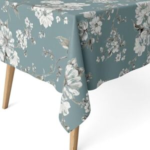 ECOMMERC3 Stain Resistant Tablecloth for Rectangular Table Size 180 x 140 cm Stain Resistant Extra Soft and Waterproof Tablecloth Turquoise ECOMMERC3 Stain Resistant Tablecloth for Rectangular Table Size 180 x 140 cm Stain Resistant Extra Soft and Waterproof Tablecloth Turquoise