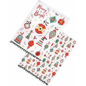 Dexam Christmas Baubles Recycled Cotton Set of 2 Tea Towels Dexam Christmas Baubles Recycled Cotton Set of 2 Tea Towels