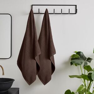 Catherine Lansfield Quick Dry Cotton 90x140 cm Bath Sheet Pair Chocolate Catherine Lansfield Quick Dry Cotton 90x140 cm Bath Sheet Pair Chocolate