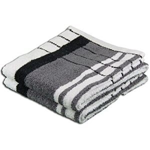 Gözze Beach Towel, Set of 2, 100% Cotton, Berlin, Striped, 50 x 100 cm Anthracite/Black Gözze Beach Towel, Set of 2, 100% Cotton, Berlin, Striped, 50 x 100 cm Anthracite/Black