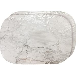 Dainty Home Silver Marble Round Rectangle Cork Placemats Heat Resistant Placemats, Non-Slip, Easy Clean Placemats for Elegant Dining 12"x18" Set of 2 Perfect for Stylish, Modern Homes Dainty Home Silver Marble Round Rectangle Cork Placemats Heat Resistant Placemats, Non-Slip, Easy Clean Placemats for Elegant Dining 12"x18" Set of 2 Perfect for Stylish, Modern Homes