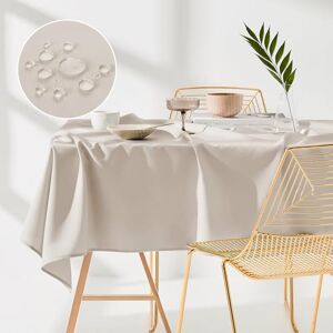 ROOM99 Aura Tablecloth, 130 x 180 cm, Tablecloth, Stain Protection, Washable, Water-Repellent, Dirt-Repellent, Polyester, Rectangular, Banquet Decoration, All Year, Light Beige ROOM99 Aura Tablecloth, 130 x 180 cm, Tablecloth, Stain Protection, Washable, Water-Repellent, Dirt-Repellent, Polyester, Rectangular, Banquet Decoration, All Year, Light Beige
