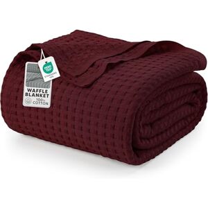 Utopia Bedding Cotton Waffle Blanket 300 GSM (Burgundy 228x228 cm) Soft Lightweight Breathable Bed Blanket Big Size Layering Any Bed for All Season Utopia Bedding Cotton Waffle Blanket 300 GSM (Burgundy 228x228 cm) Soft Lightweight Breathable Bed Blanket Big Size Layering Any Bed for All Season
