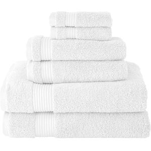 BERIBO Turkish Towel Set 100% Cotton (Serenity) 6 Pieces, 620gsm (White) BERIBO Turkish Towel Set 100% Cotton (Serenity) 6 Pieces, 620gsm (White)