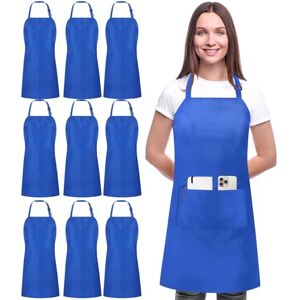 Utopia Kitchen 10 Pack Bib Apron Adjustable with 2 Pockets, Water and Oil Resistant, Cooking Kitchen Chef Apron for Women Men, Blue, 10 Pack Utopia Kitchen 10 Pack Bib Apron Adjustable with 2 Pockets, Water and Oil Resistant, Cooking Kitchen Chef Apron for Women Men, Blue, 10 Pack